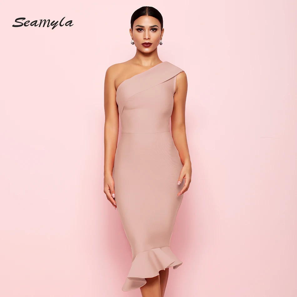 Seamyla 2020 новый летний Бандажное платье Vestidos элегантное Русалка знаменитости