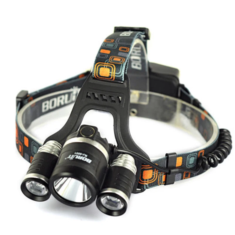 Boruit 30 Вт 8000LM 3x XM L2 LED 18650 налобный фонарь USB лампа + зарядное устройство