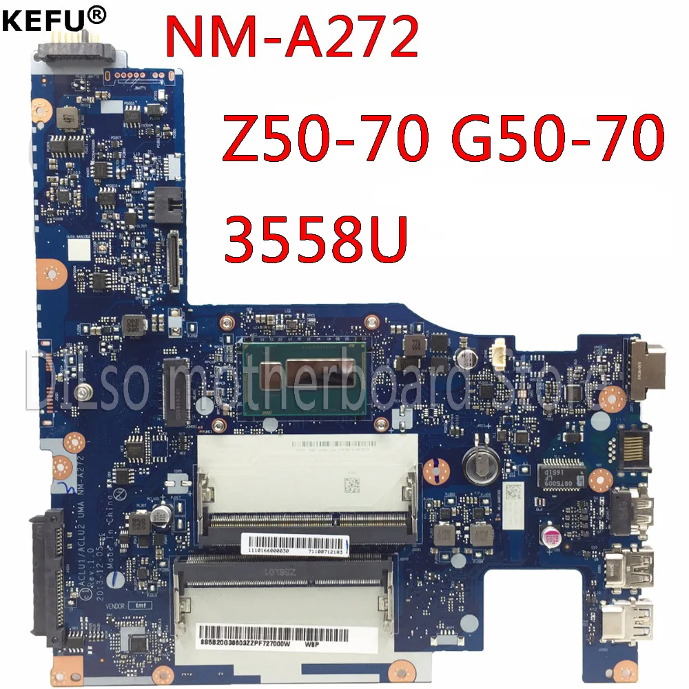 KEFU G50 70 материнская плата для ноутбука Lenovo 70M Z50 ACLU1/ACLU2 NM A272 3558U|Материнские платы| |