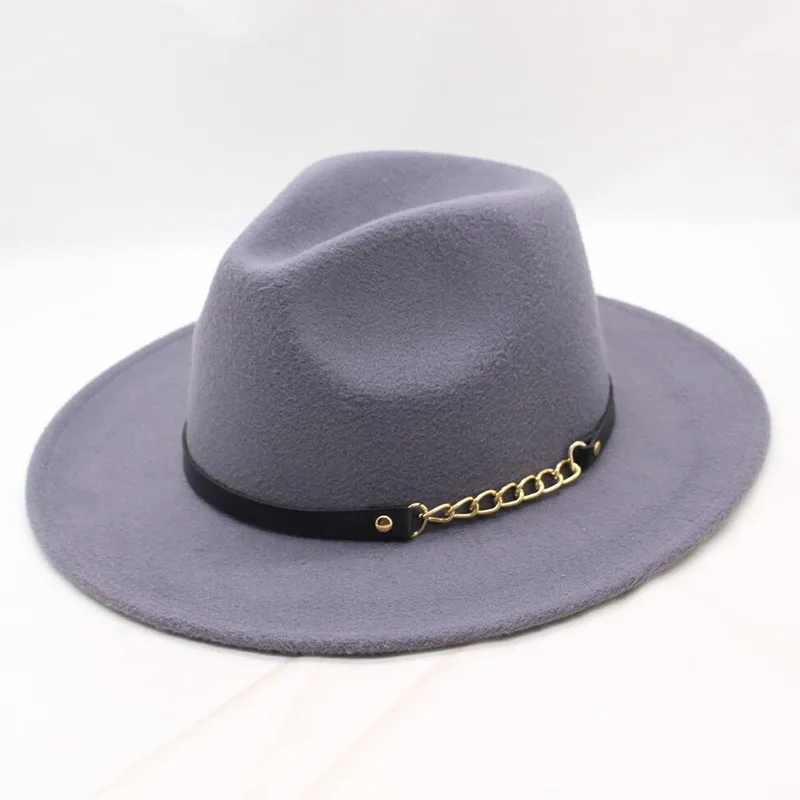 SUOGRY Luxury Brand Jazz Hat Unisex Wool Wide Brim Fedoras Hats Women Vintage Floppy Chapeau Femme Panama Liantiao | Аксессуары для