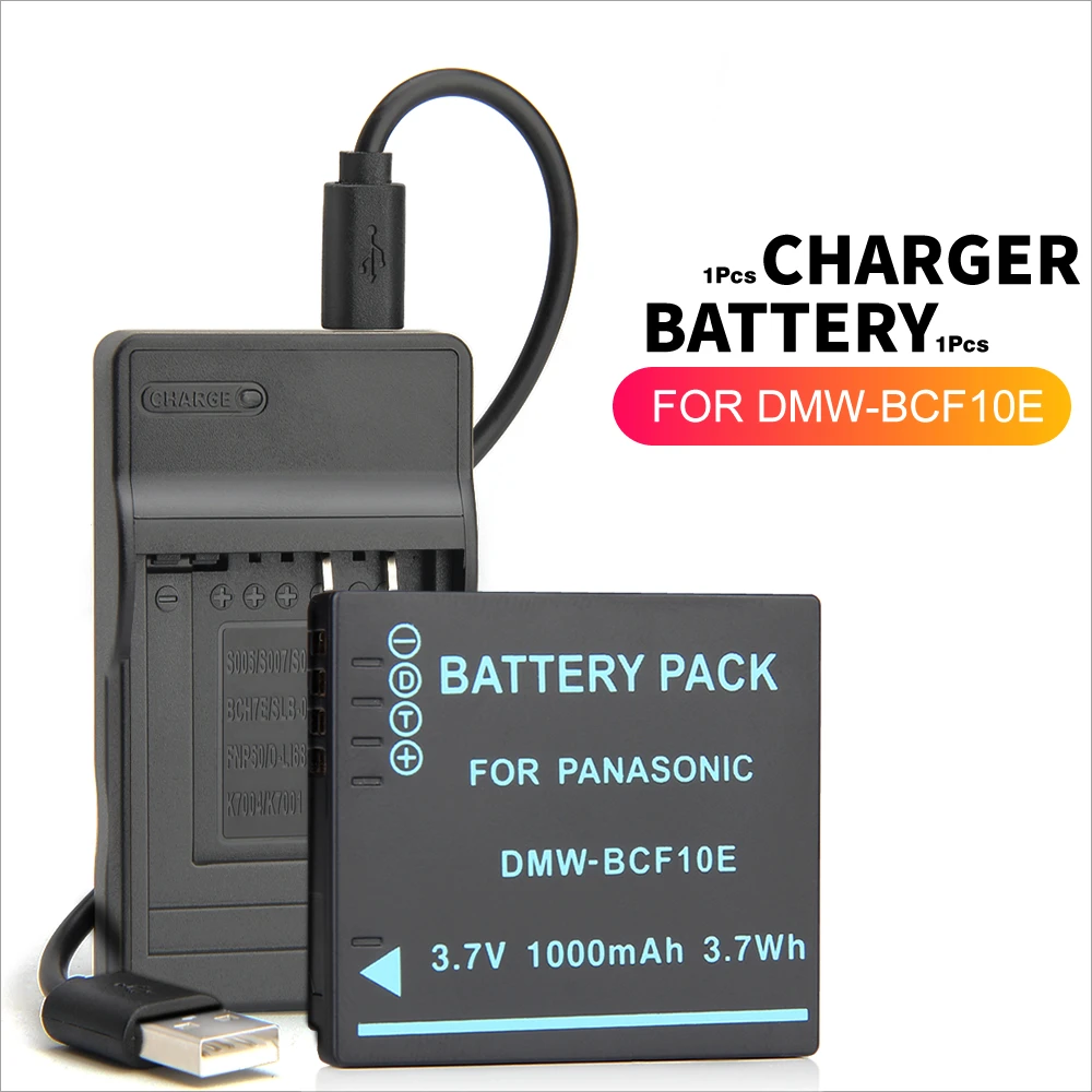 Аккумулятор и зарядное устройство для фотоаппарата Panasonic|dmw bcf10e|chargers for camerabattery