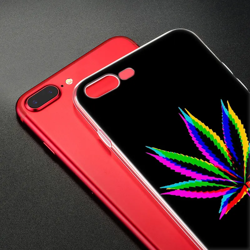 hot abstractionism art high weed luxury silicone fashion case for apple iphone 11 pro xs max xr x 7 8 plus 6 6s plus 5 5c 5s se free global shipping