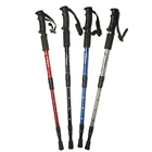 Походные противоударные трости для прогулок, телескопические Трекинговые трости, альпинистские трости, сверхлегкие трости для ходьбы с резиновыми защитными наконечниками