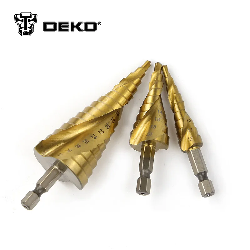 DEKO SDB01 3 шт. спиральное Рифленое центральное буровое долото твердосплавное мини