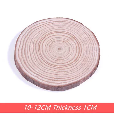 10-12cm 1cm 1pcs 8-15 см 1 шт. необработанные круглые деревянные Ломтики для детских поделок Сделай Сам вечерние картины для свадьбы и Помолвки украшения для дома подарки ручной работы - Цвет: 10-12cm 1cm 1pcs