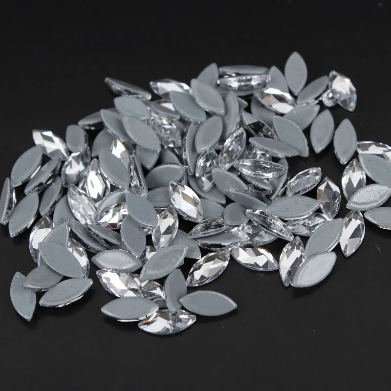 NEW! AAA Grade High quality Crystal Clear 30/100pcs 30 shape hot-fix/glue on Rhinestone for Nail art garments Free shipping | Дом и сад
