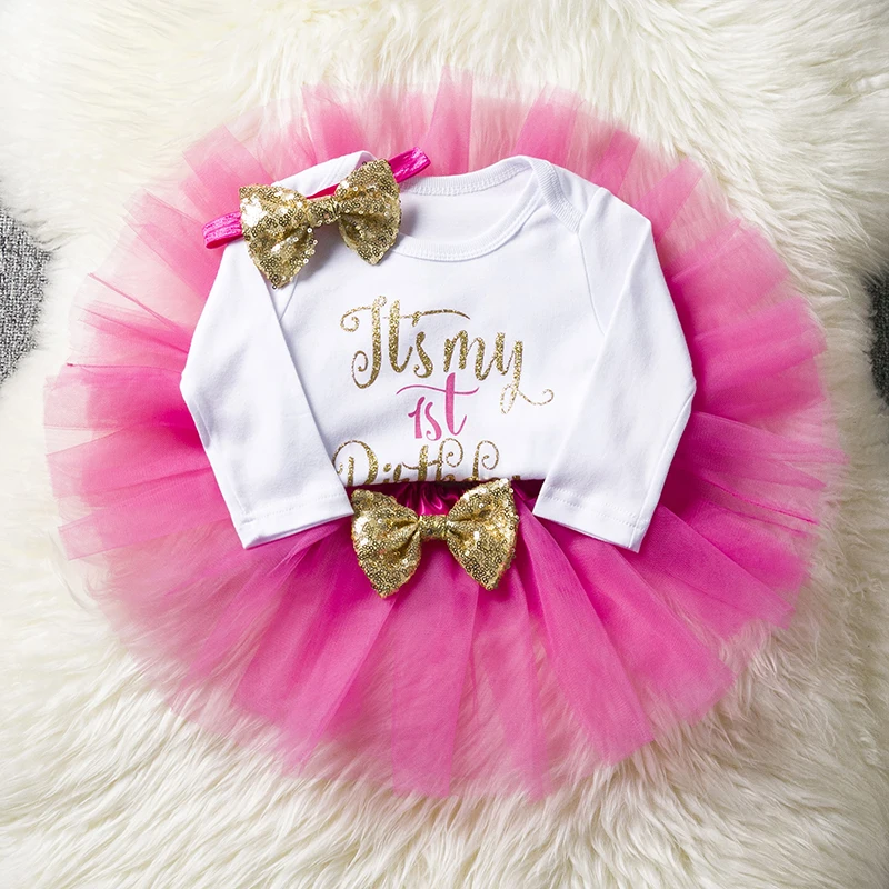 Комплекты для новорожденных на день рождения детские платья пачки комбинезоны