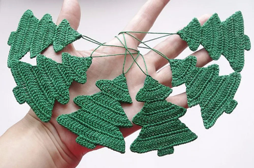 Белый Рождество украшения-крючком рождественские украшения-висит дерево набор