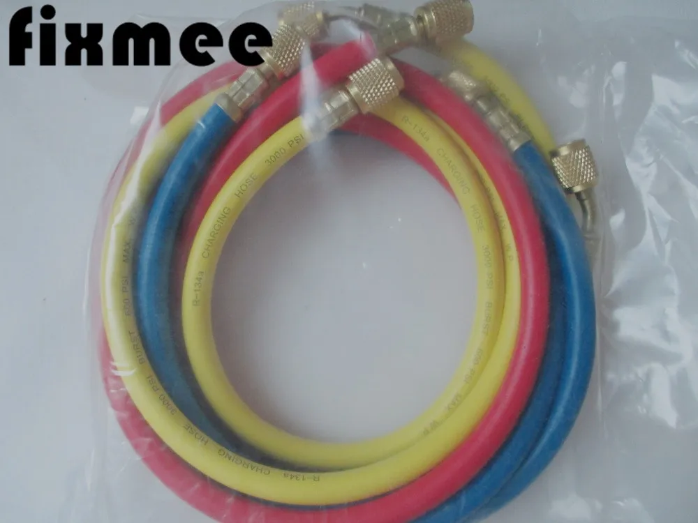 Fixmee 1/4 &quotSAE 60&quot 1 5 м AC зарядка автомобильный Кондиционер хладагент трехцветный