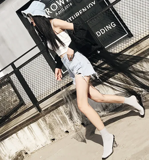 WHITNEY WANG весна осень модная уличная дизайнерская стильная сетчатая куртка-бомбер с ласточкиным хвостом Женская бейсбольная куртка