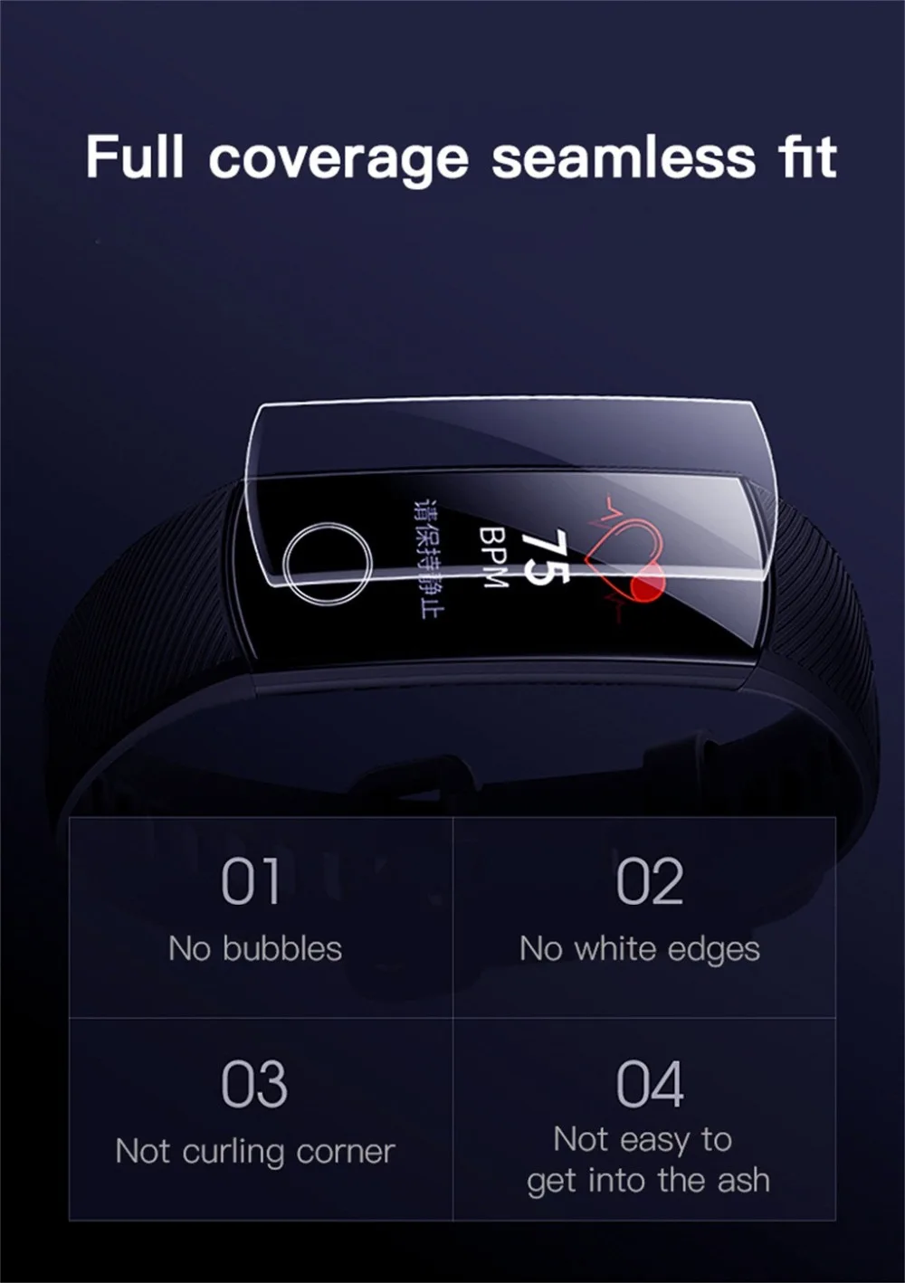 5 шт. Взрывозащищенная пленка для Huawei Honor Band 4 ТПУ Мягкая полноэкранная Защитная