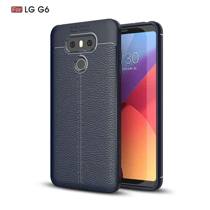 Противоударный чехол-накладка для LG G6 мягкий чехол из углеродной кожи и ТПУ |