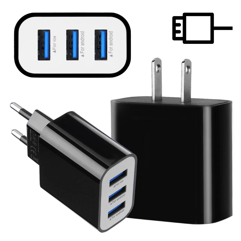 3USB 3.1A Универсальное зарядное устройство для мобильного телефона, смартфона, планшета, адаптер для путешествий, настенная розетка, быстрая зарядка, головка для Iphone, для samsung