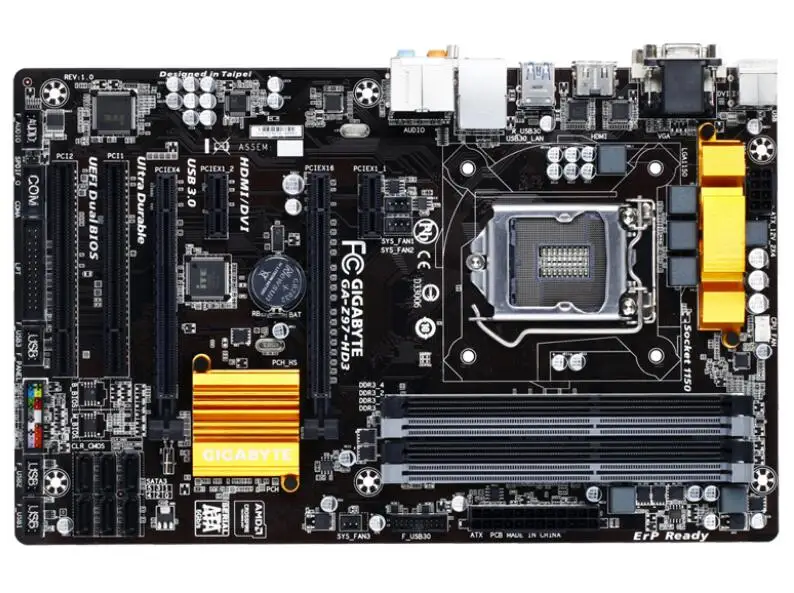 Оригинальная материнская плата Gigabyt LGA 1150 DDR3 USB2.0 USB3.0 SATA3 Φ 32 ГБ Z97 для настольного