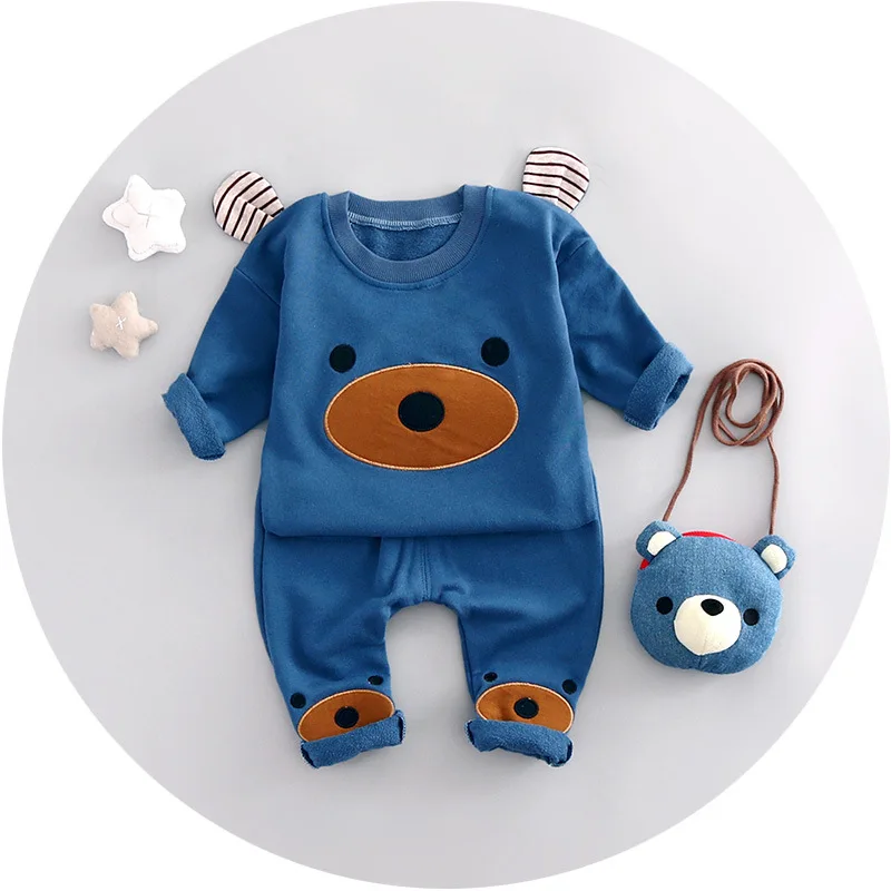 1 2 3 4 Year Boys Clothes Long Sleeve Cartoon Shirts Pants 2pcs Kids Suits for 2018 New Spring Toddler Children Clothing Se | Детская