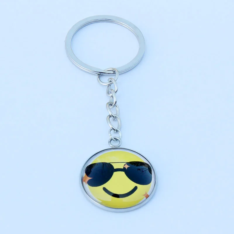 10 шт./лот цепочка для ключей стеклянная с куполом милый мультфильм голова