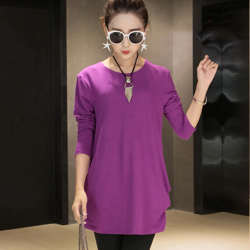 Женские свободные повседневные пуловеры с длинным рукавом хлопковые топы сумкой