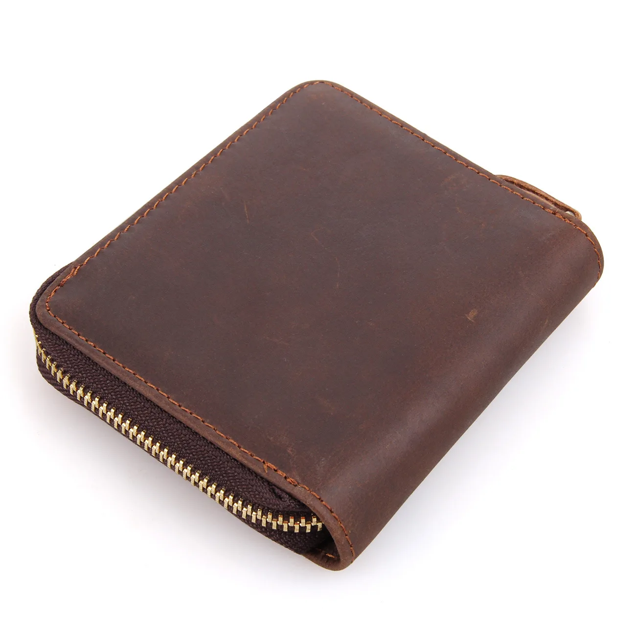 Бизнес Мужские кошельки 100% Корова Натуральная кожа короткий кошелек Crazy Horse