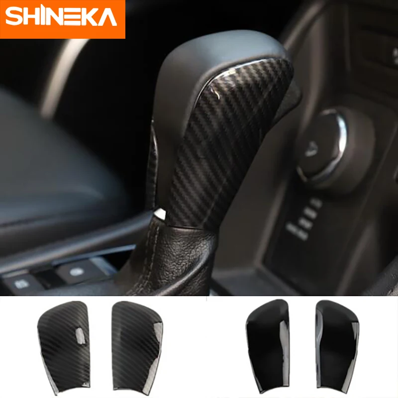

SHINEKA Interior Mouldings For Jeep Cherokee 2019+ ABS Gear Shift Knob Head Cover Trim Styling Sticker For Grand Commander 2018+