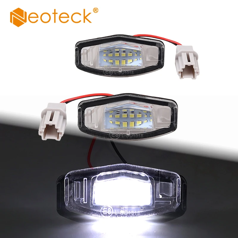 Neoteck 2 Pcs 18 LED License Plate Light Direct For Acura TL TSX MDX Honda Civic Accord