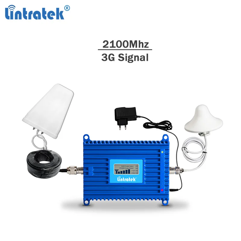 Lintratek ретранслятор сигнала 3G 2100 МГц усилитель диапазона 1 WCDMA UMTS сетевой мобильный