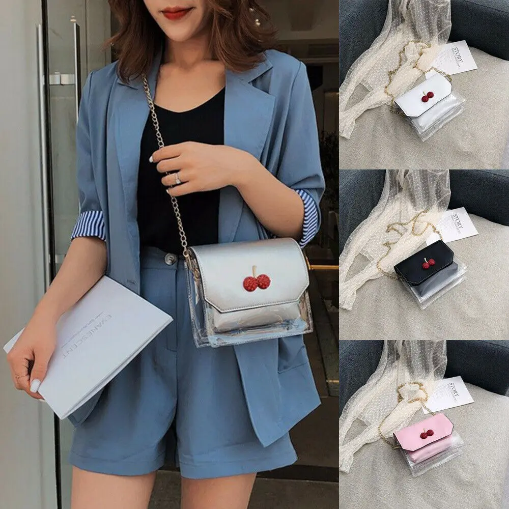 Женская прозрачная сумка-тоут из ПВХ модный прозрачный саквояж на плечо