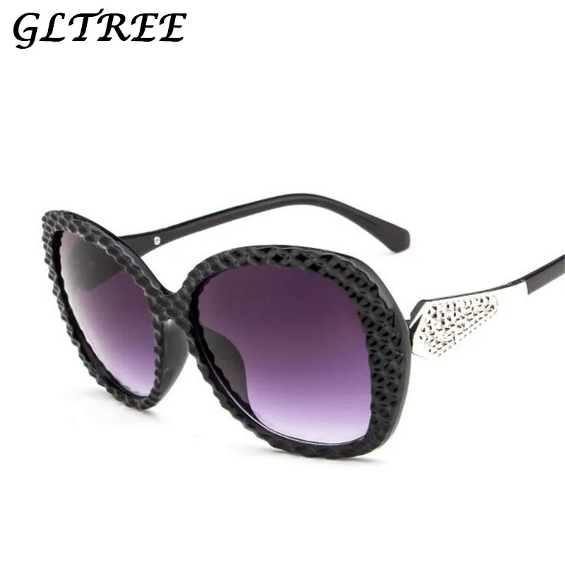

GLTREE Retro Women's Sunglasses Fashion Brand Designer Sexy Cat Eye Lady sunglasses Ladies Black Eyeglasses Oculos De Sol G189