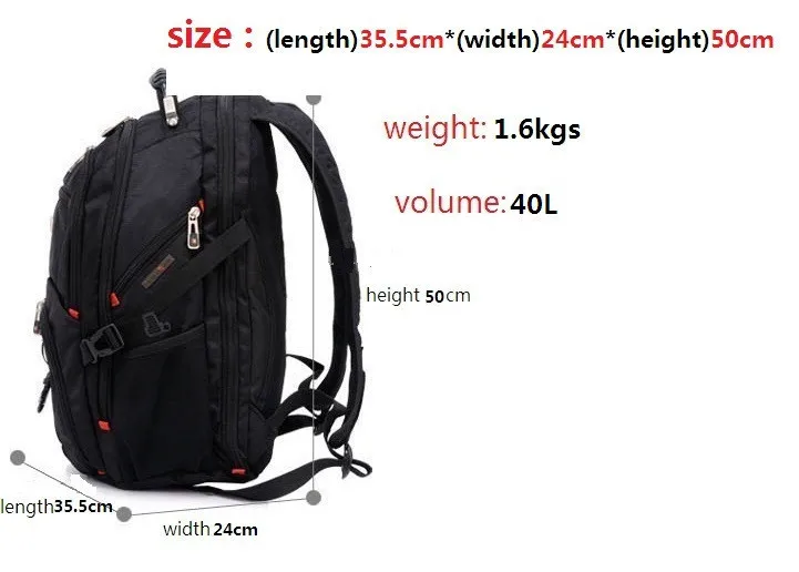 2015 Brand SWISSGEAR waterproof backpack double shoulders bag 15.17 inches laptop computer business sport causal | Компьютеры и офис