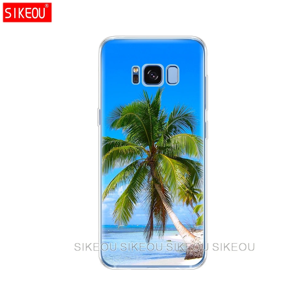 Силиконовый чехол для Samsung Galaxy S9 S8 S7 S6 edge S5 S4 S3 PLUS телефона летняя пляжная сцена на