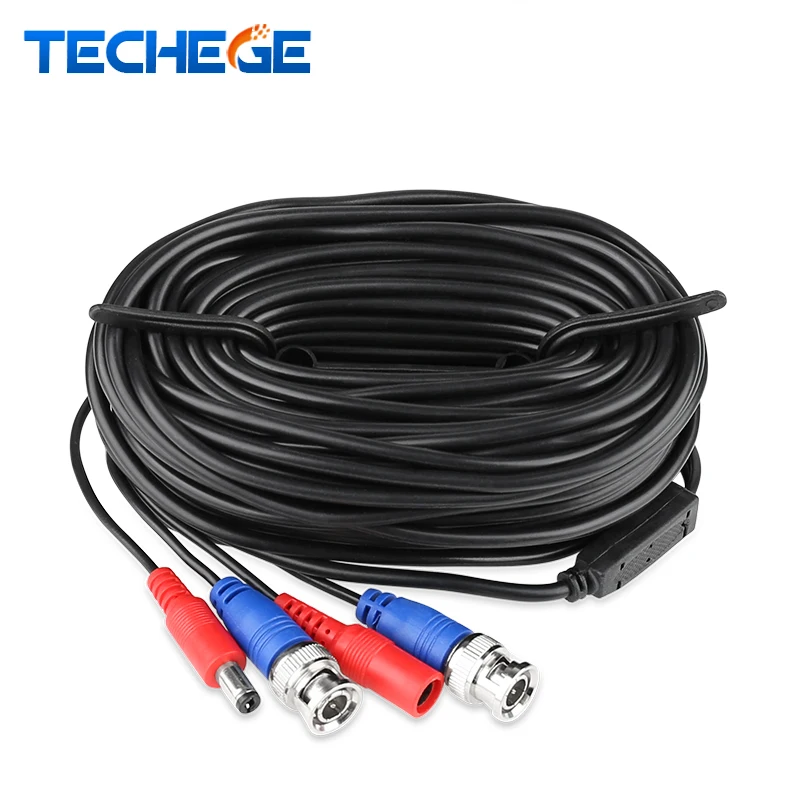 Кабель питания Techege 18 3 M BNC видео кабель Plug and Play для камер видеонаблюдения и DVR|plug