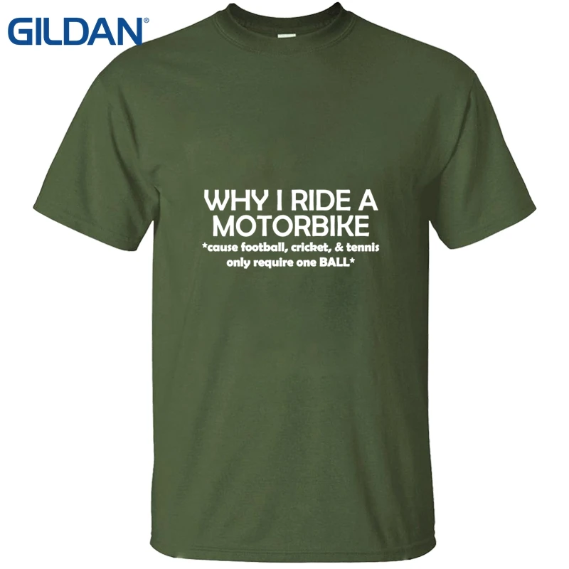 Natural Ali T Shirts Fit Why I Ride A Motorbiker Bikerr Gray Tees Male Euro Size O Neck 100% Cotton | Мужская одежда