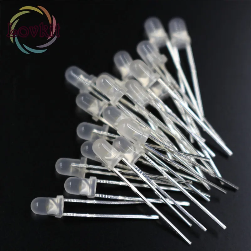 1000 шт./пакет 3 мм Рассеянный с круглым красные светодиоды Urtal яркий Лампа