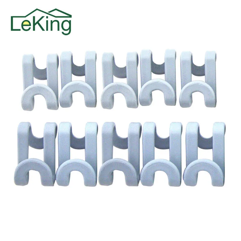 LeKing 10 шт./компл. новые крепкие круглые Крючки из АБС пластика S образной формы для