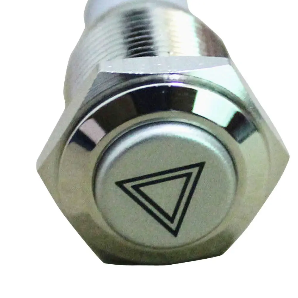 EE support 2 Pcs 16mm 12V Red LED Light Emergency Symbol Lights Push Button ON/OFF Metal Switch Car Styling | Автомобили и