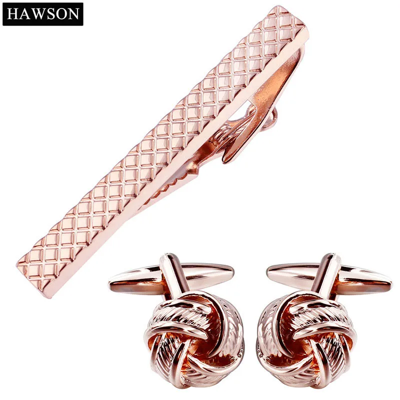 Мужские розовые золотые запонки простой галстук бар на булавках набор с коробкой