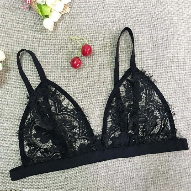 Бюстгальтер без косточек кружевной с цветочным рисунком|lingerie bra tops|lingerie lace bralingerie