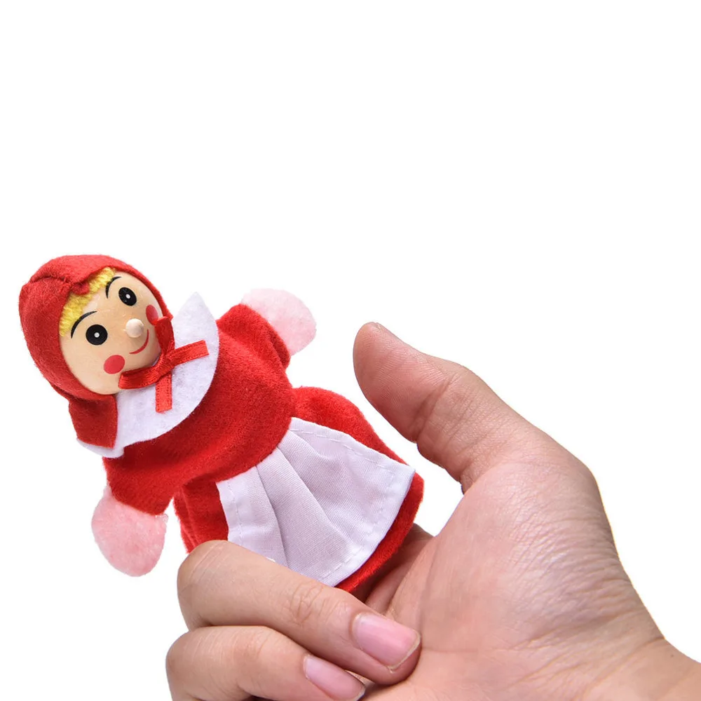 

4pcs Little Red Riding Hood Finger Puppets Christmas Gifts Baby Educational Toy, 2-4 Years GJCUTE Girls