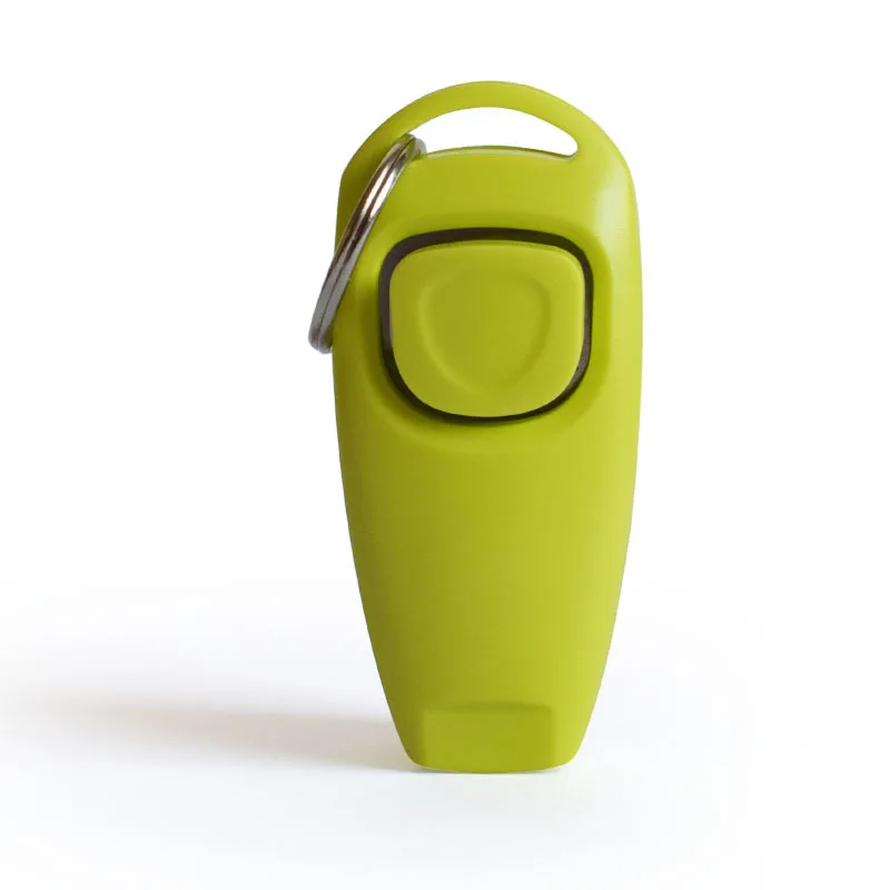 Light green Кинологический кликеры 2 в 1 свисток и Clicker Обучение Питомца Набор инструментов с ремешком для собаки кошки птицы и маленькие Животные - Цвет: Light green
