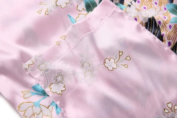 Новое поступление темно синее женское кимоно юката свадебное платье подружки