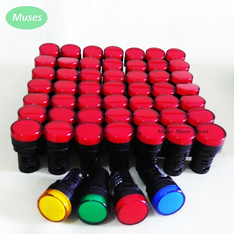 Светодиодная индикаторная лампа размером 22 мм сигнальная синего зеленого