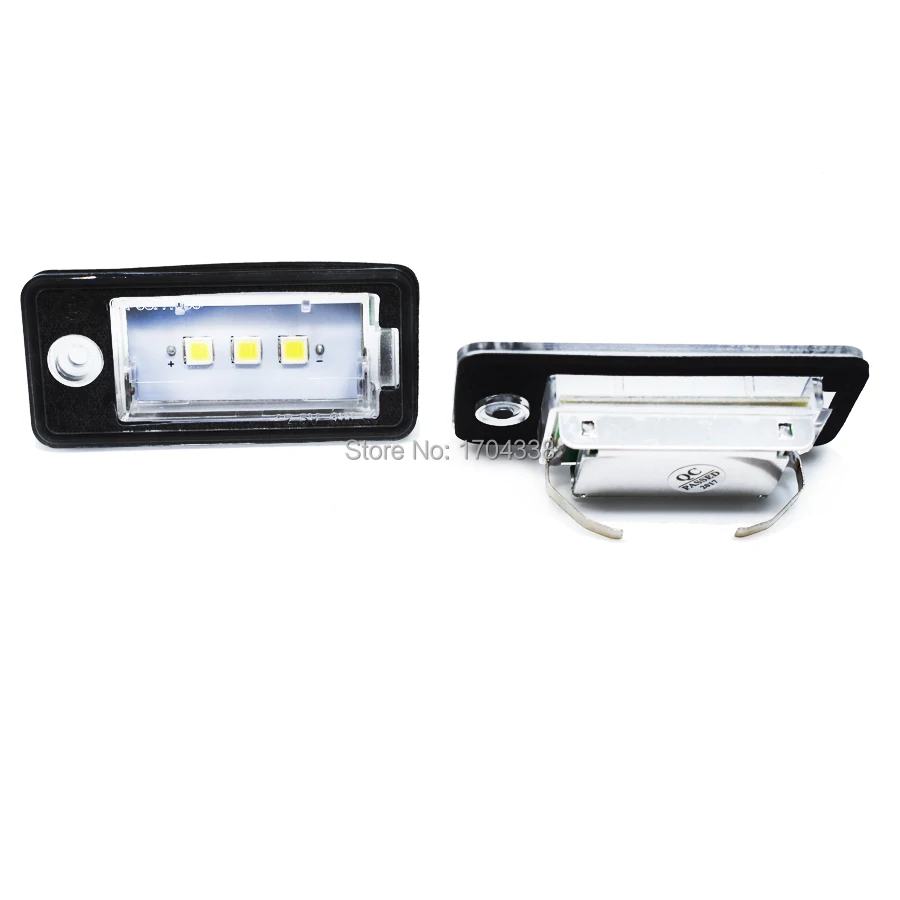 HOPSTYLING 2 шт. супер яркий 3SMD 5050 светодиодный номерного знака светильник Canbus Авто аксессуары Стайлинг для Audi A3 A4 A6 A8 Q7 RS4 RS6