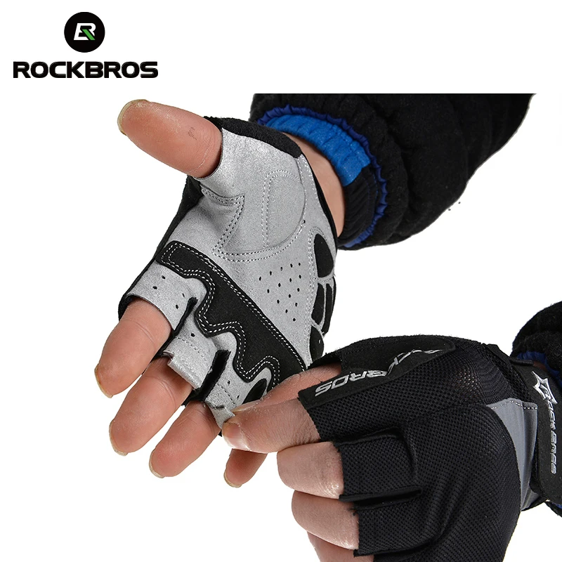 ROCKBROS велосипедные перчатки короткие для езды на велосипеде противоскользящие