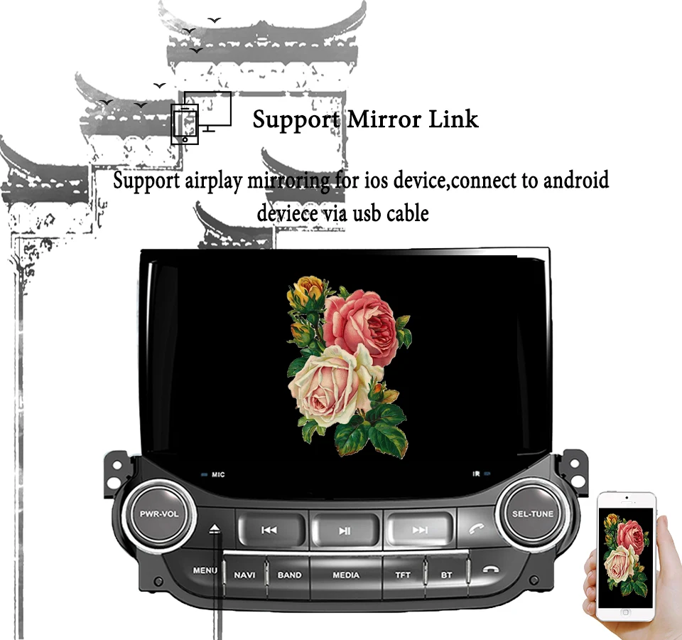Android 9.0 4+64G Octa core Car DVD player gps navigator for CHEVROLET MALIBU 2013 2014 2015 with bluetooth radio Video Stereo | Автомобили