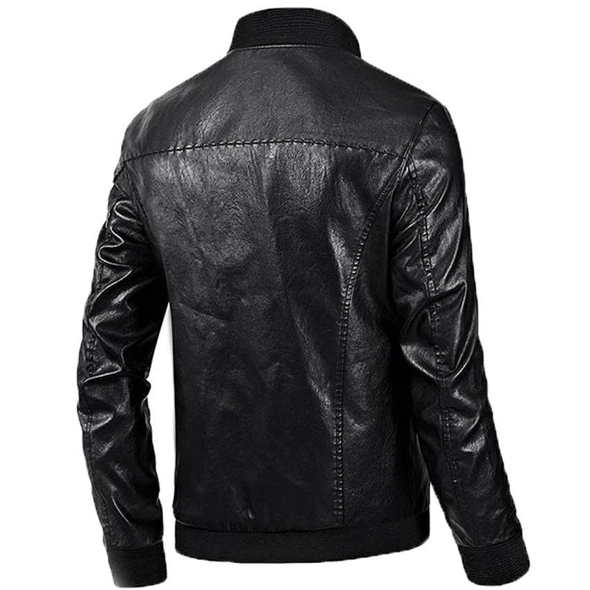 Мужская мотоциклетная куртка из крокодиловой кожи Модная приталенная Мужское
