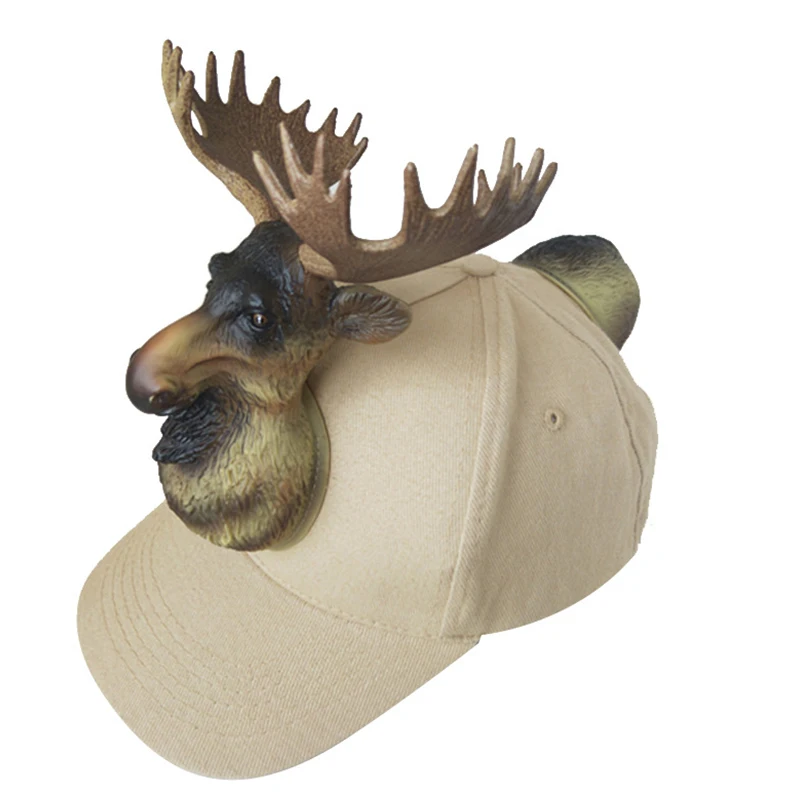 Рождественская шапка с оленем животными Новогодний подарок для женщин и мужчин