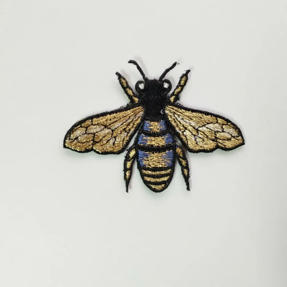Вышитая аппликация Летающая пчела 6 шт./лот нашивки в виде насекомого Значки для
