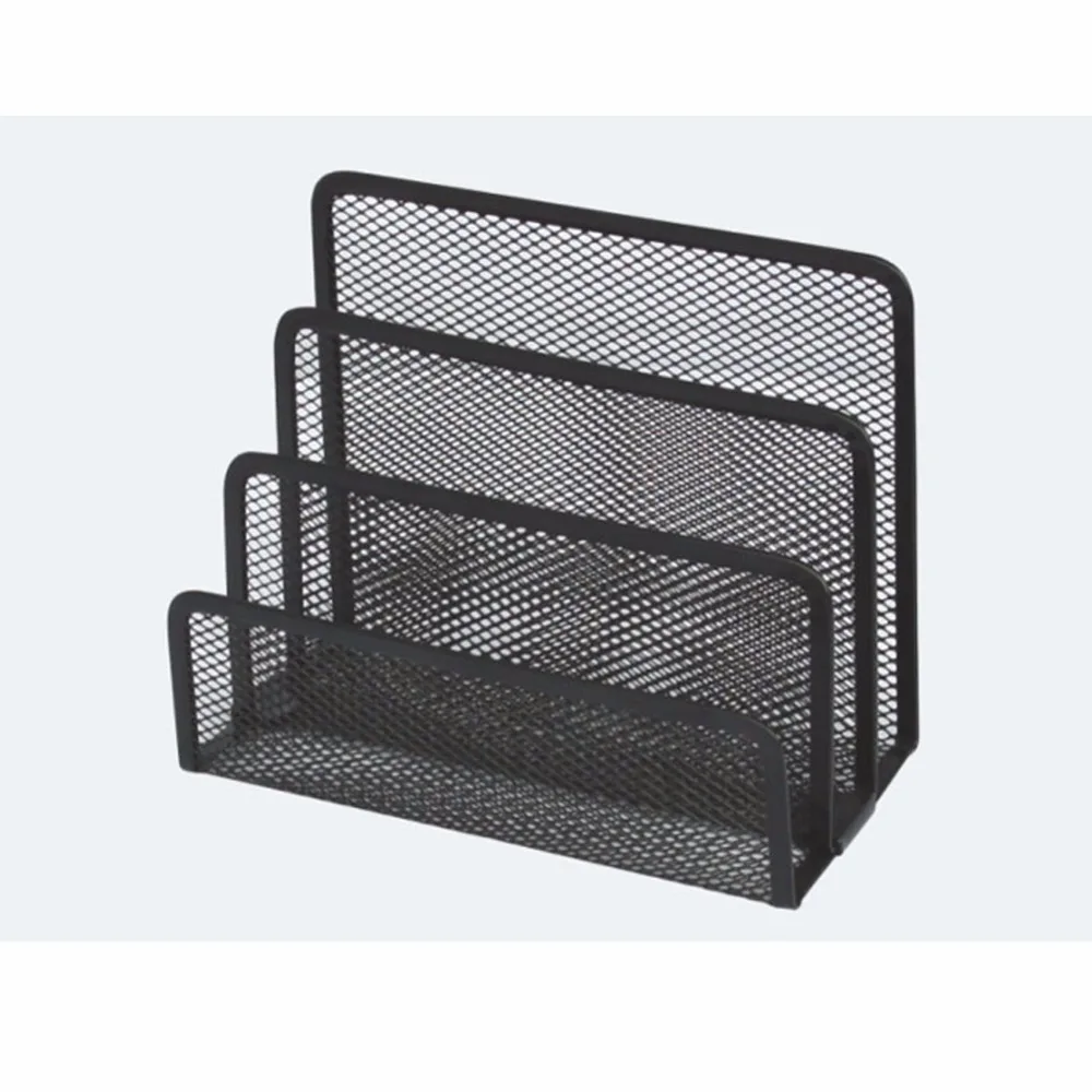 Черная трехслойная Подставка для книг с железной сеткой школьные принадлежности