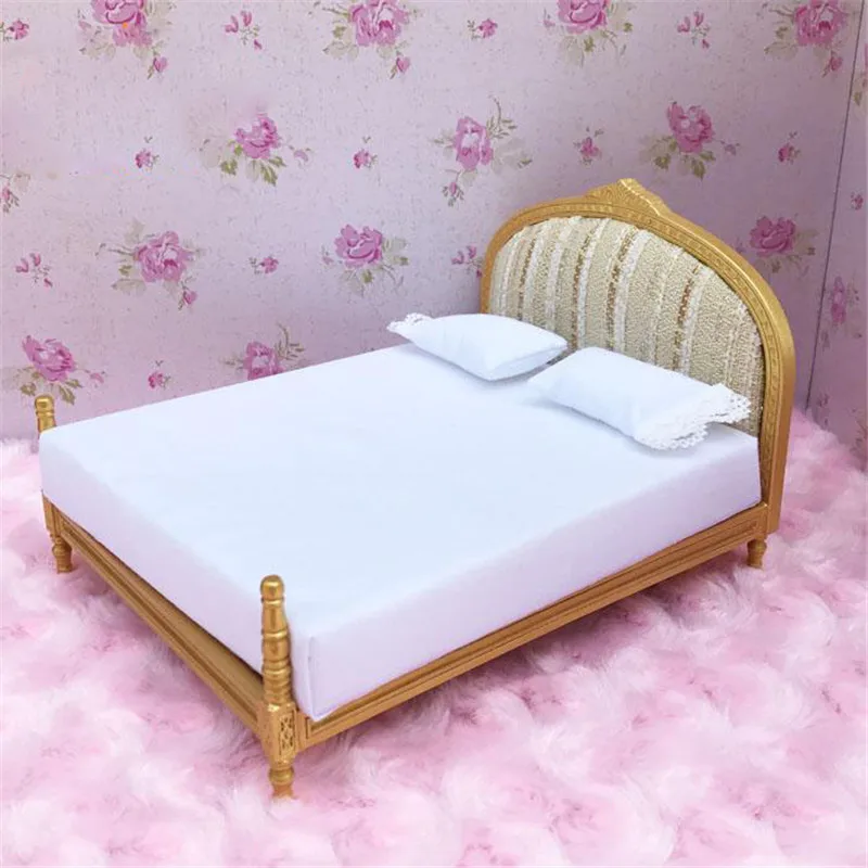 Миниатюрная мебель Doub K 1:12 игрушка мягкая белая кавайная имитация кровати