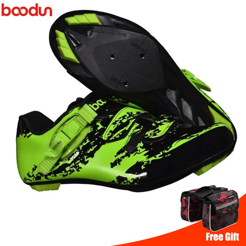 add bag Кроссовки для шоссейных велосипедных кроссовок, набор педалей, дышащая велосипедная самоблокирующаяся велосипедная обувь, Zapatillas Ciclismo, спортивные гоночные кроссовки - Цвет: add bag