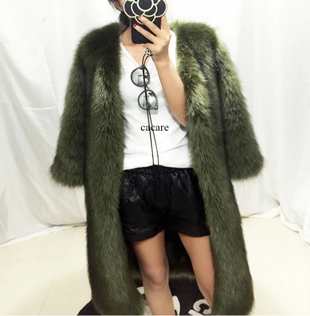 CACARE Faux Fur Coat CHEAPEST Fluffy Long Fur Coats Fake Fur Jacket Teddy 3 Colors F0126 Covered Buttons